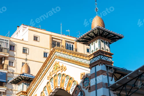 Preview: Detail of the Salamanca market building in the city of Malaga, Andalusia. Spain