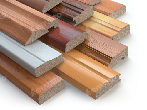 Preview: Samples of wooden furniture MDF profiles, Different medium densi