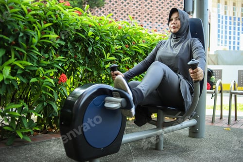 Preview: Muslim Woman Exercising Outdoor