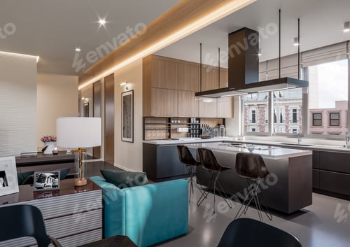 Preview: Modern interior of stylish apartment