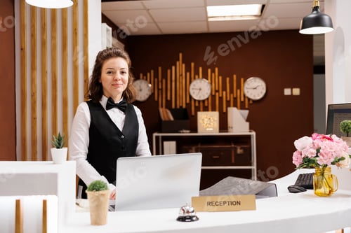 Preview: Friendly receptionist at front desk