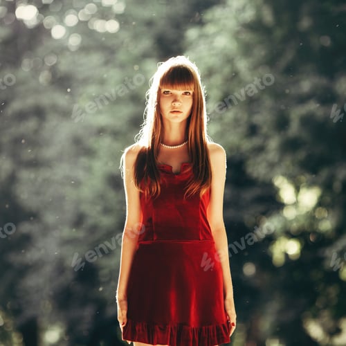 Preview: Beautiful girl with long hair portrait