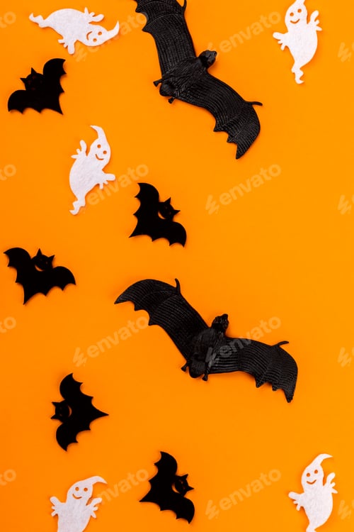 Preview: Halloween postcard. Traditional festival of autumn. Decoration and party concept .