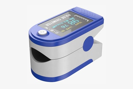 Preview: White and Blue Pulse Oximeter with Digital Display