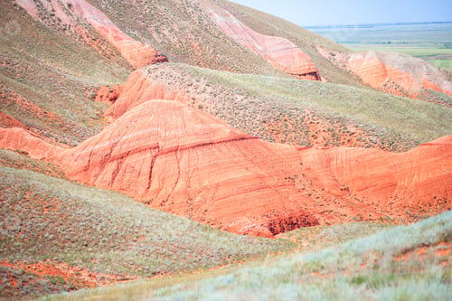 Preview: Nice view of unusual red mountains. Mount Bogdo in the Astrakhan region