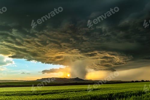 Preview: Tornadic Cell over Grassy Field