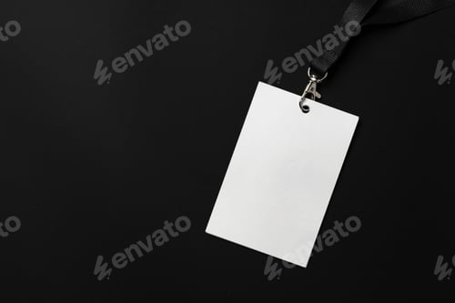 Preview: Blank badge mockup on black background copy space