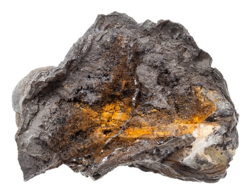 Preview: raw lithiophorite mineral isolated on white