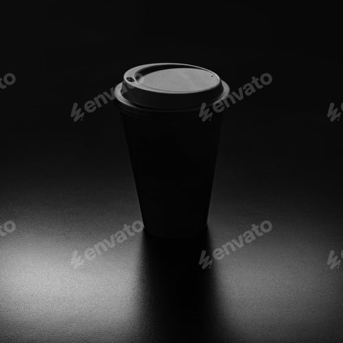 Preview: Disposable plastic mug with lid for coffee