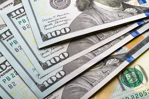 Preview: Macro View of United States Hundred Dollar Bills