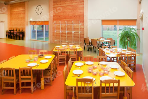 Preview: Modern purpose-built day care nursery or pre-school kindergarten school, spacious interiors