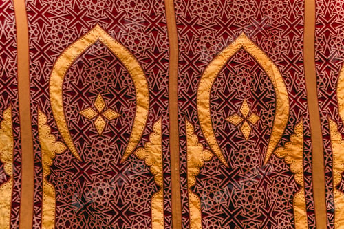 Preview: Fabric detail with Arabic designs, for background use.