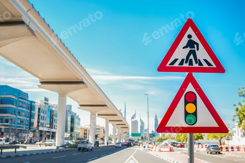 Preview: Road signs in the city.