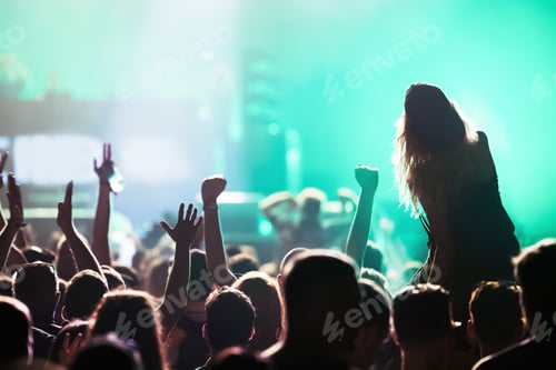 Preview: Picture of dancing crowd at music festival