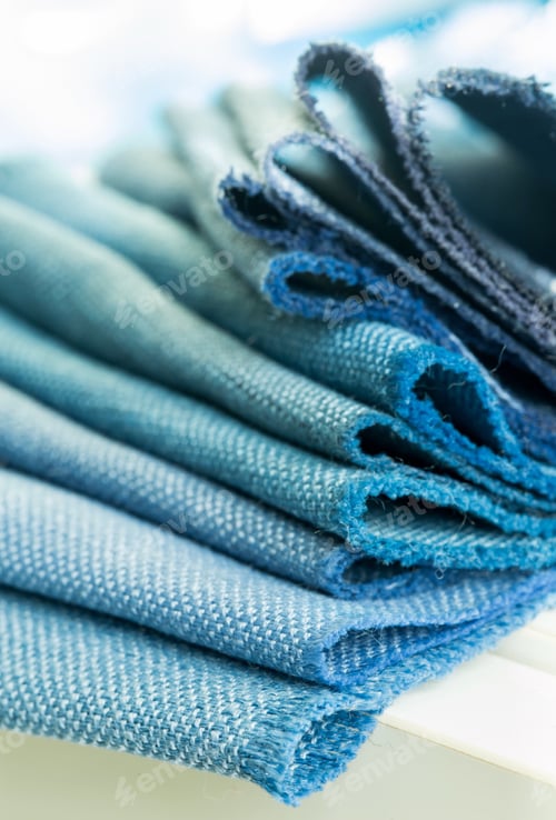Preview: Fabric Swatches in Shades of Blue