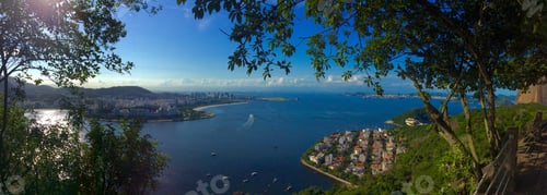 Preview: Aerial view from Sugar Loaf in Rio de Janeiro, Brazil. Wide panorama.