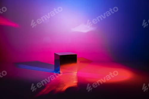 Preview: Pink and blue neon lighted background
