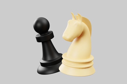 Preview: Chess pieces: pawn and knight