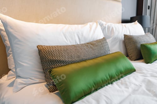 Preview: Modern bedroom with bed in a hotel