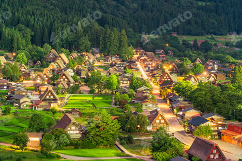 Preview: Shirakawa, Japan at Twilight