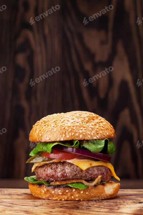 Preview: Tasty grilled home made burger