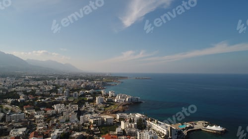 Preview: Cyprus Kyrenia Drone Footage from sky mountains city view