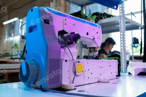 Preview: Sewing department of a textile factory interior