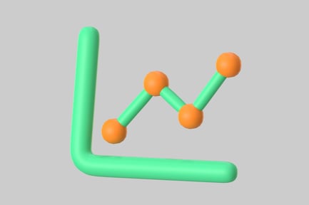 Preview: Line graph with three orange dots and a green line.
