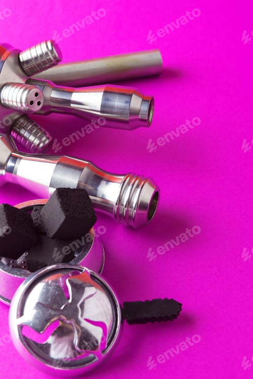Preview: hookah metal parts close up
