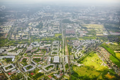 Preview: Tilt shift aerial view of Berlin