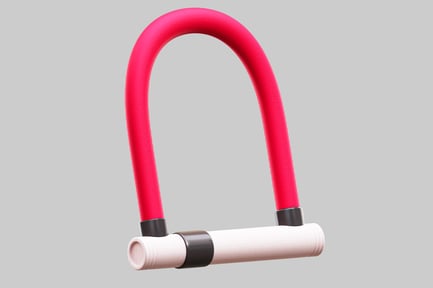 Preview: Pink and white bicycle lock