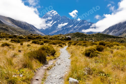 Preview: Hooker Valley w Aoraki Mt Cook Southern Alps NZ