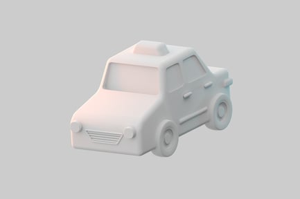 Preview: Cartoon taxi toy vehicle