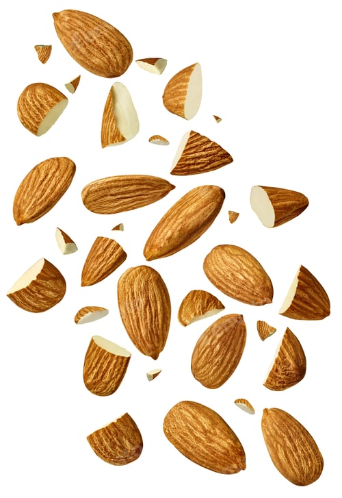 Preview: almond nut food healthy organic natural ingredient snack isolated seed brown