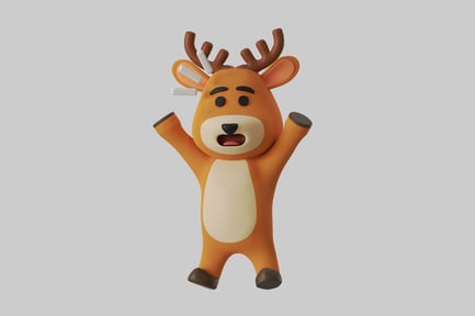 Preview: Cartoon reindeer character