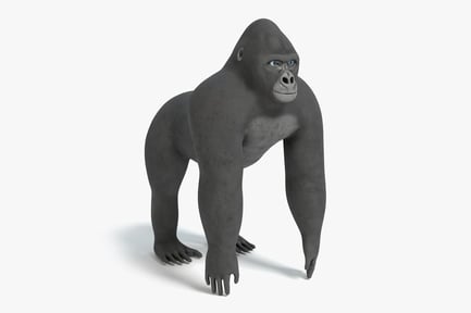 Preview: Stylized Cartoon Gorilla Primate Character