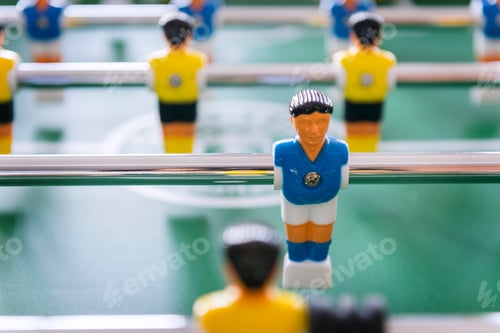 Preview: Closeup of foosball table figures