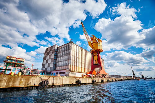 Preview: Harbor infrastructure seen from water.