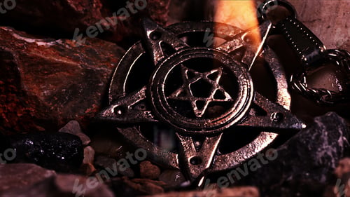 Preview: Spiritual Pentagram Symbol in Fire