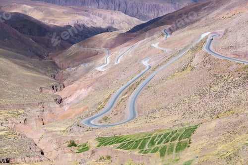 Preview: Road in the colored mountain near Purmamarca, Argentina