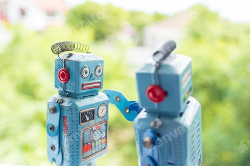 Preview: antique Vintage retro robot tin toy