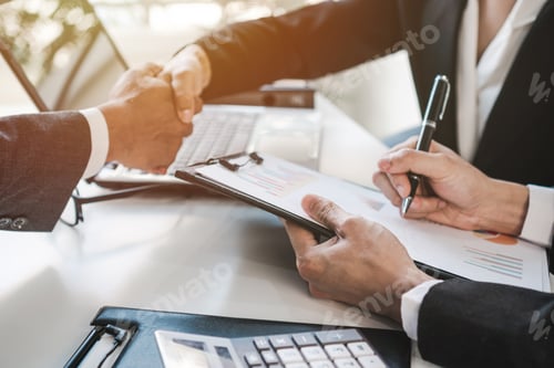 Preview: Business people shaking hand, Partnership Successful deal after meeting