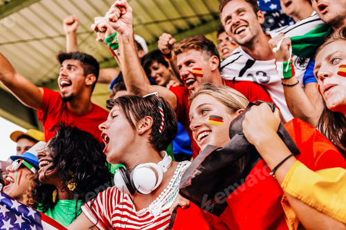 Preview: Supporters from Multiple Countries at Stadium All Together