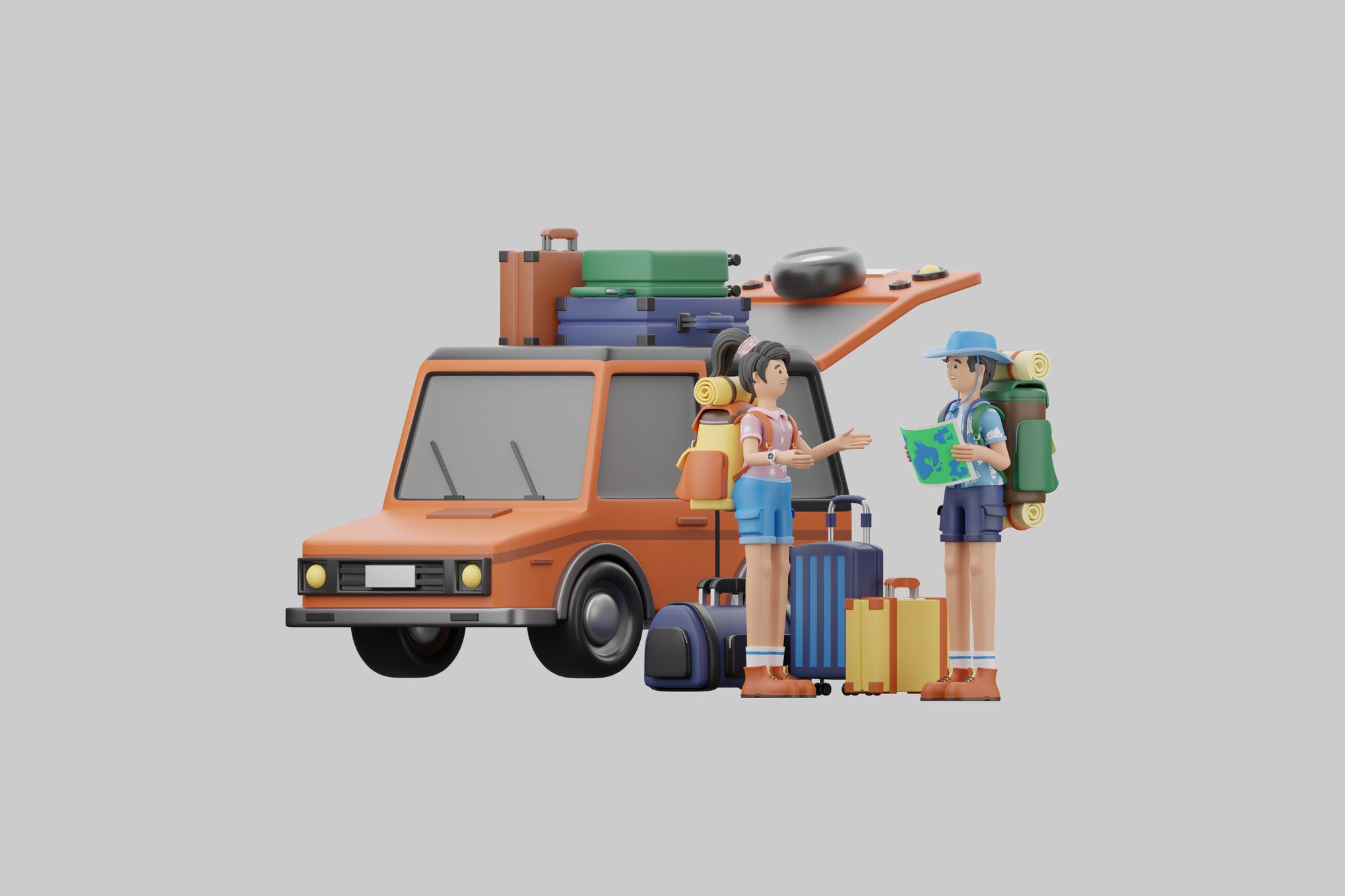 Road trip getaway with friends