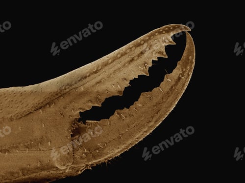 Preview: Coloured SEM of claw of blue crab