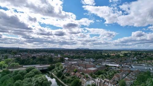 Preview: Aerial view of Shrewsbury, Shropshire