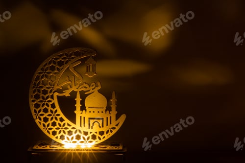 Preview: eid Mubarak lantern at night Muslim holiday