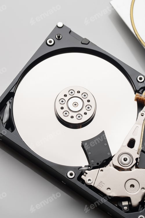 Preview: top view new disk drive on white surface laptop cd computer online desktop horizontal