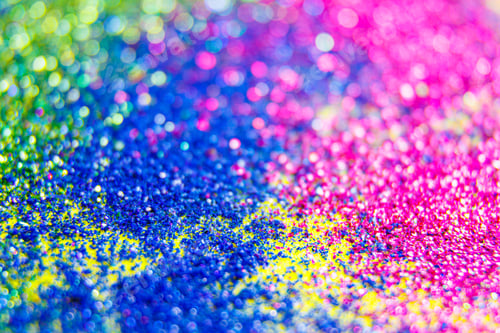 Visualização: foco seletivo de uma textura de fundo multicolorida com bokeh agradável