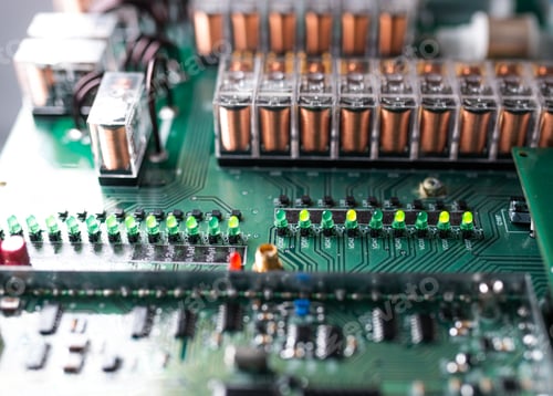 Preview: Large green microcircuit and luminous panels